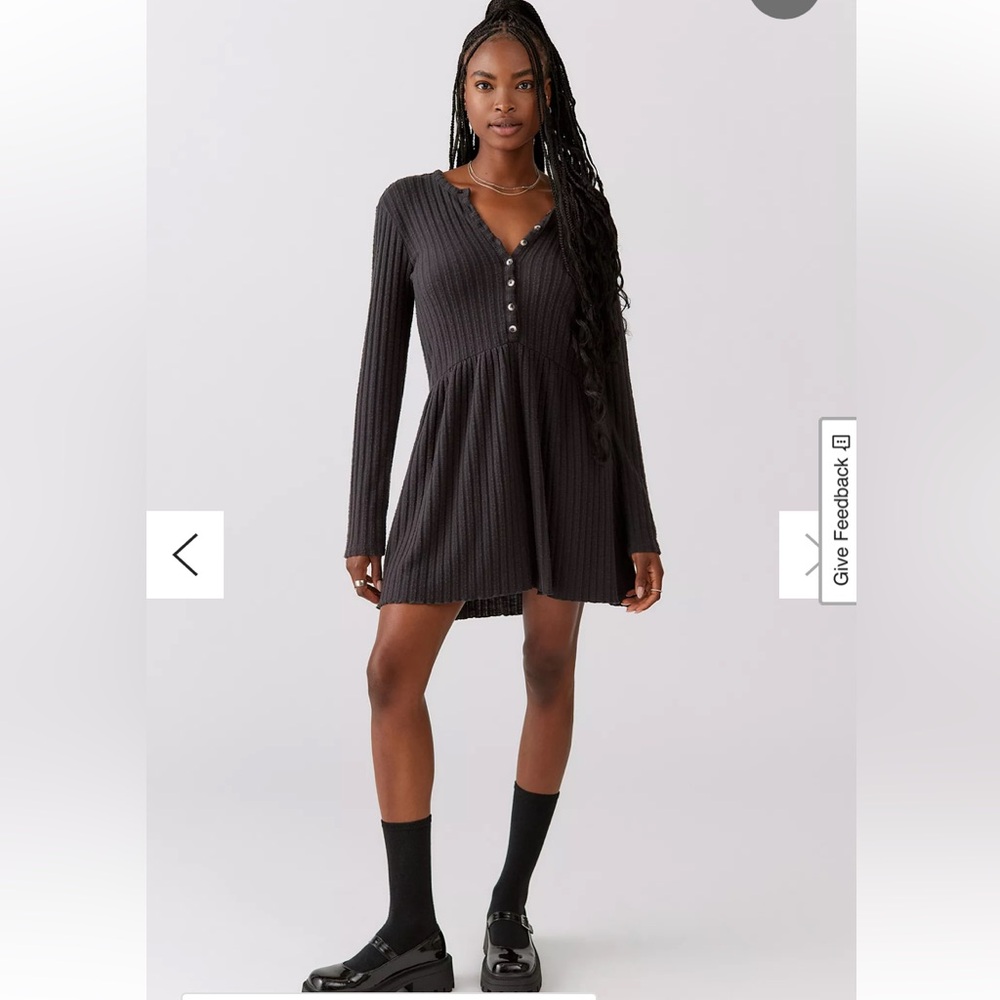 Billa Bong, XS, Charcoal color long sleeve sweater dress, previously owned